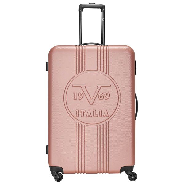 19V69 ITALIA Eleganter Koffer / Stadtkoffer Milano mit Zahlenschloss rosé
